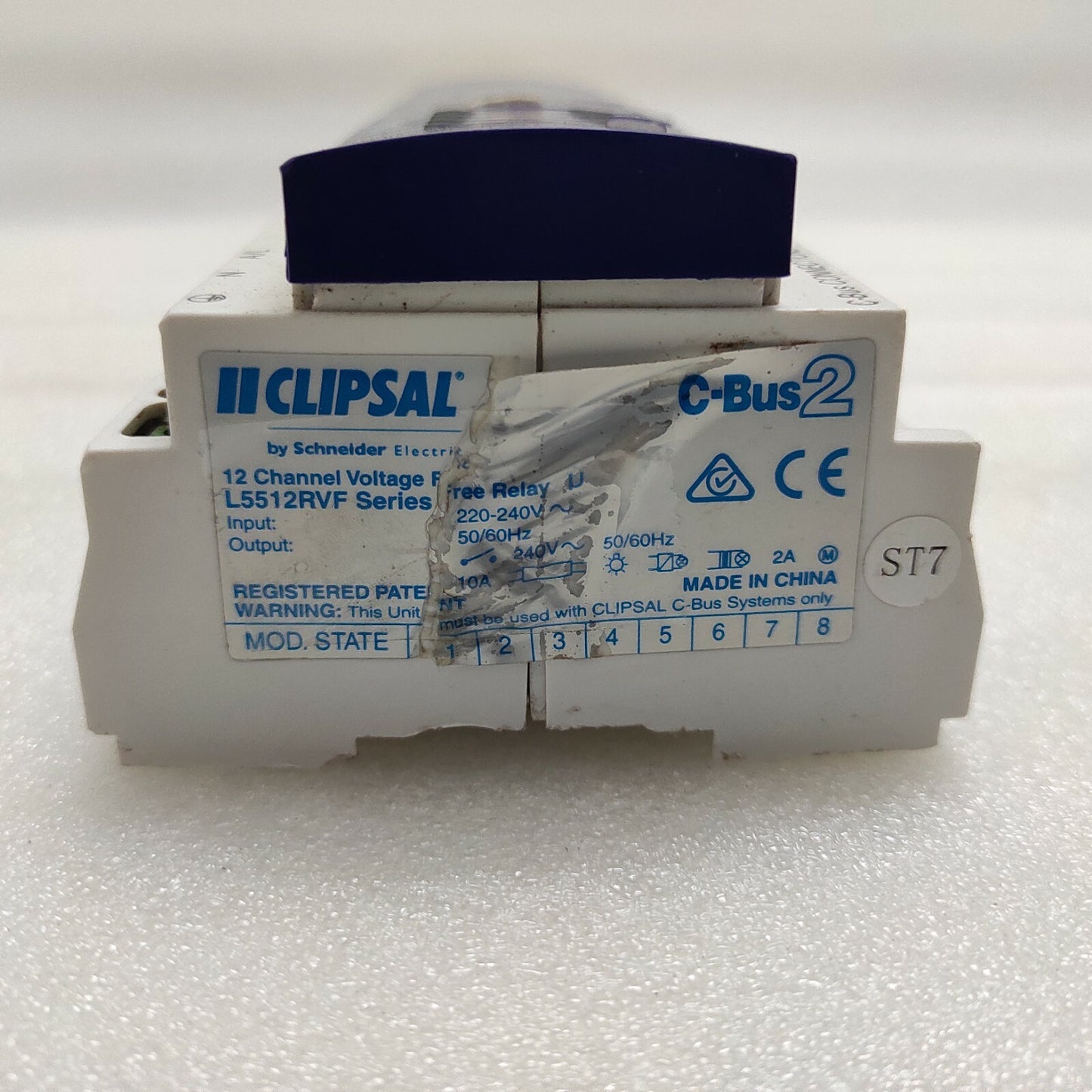 CLIPSAL C-BUS2 12-CHANNEL VOLTAGE FREE RELAY L5512RVF  220-240V FOR PARTS