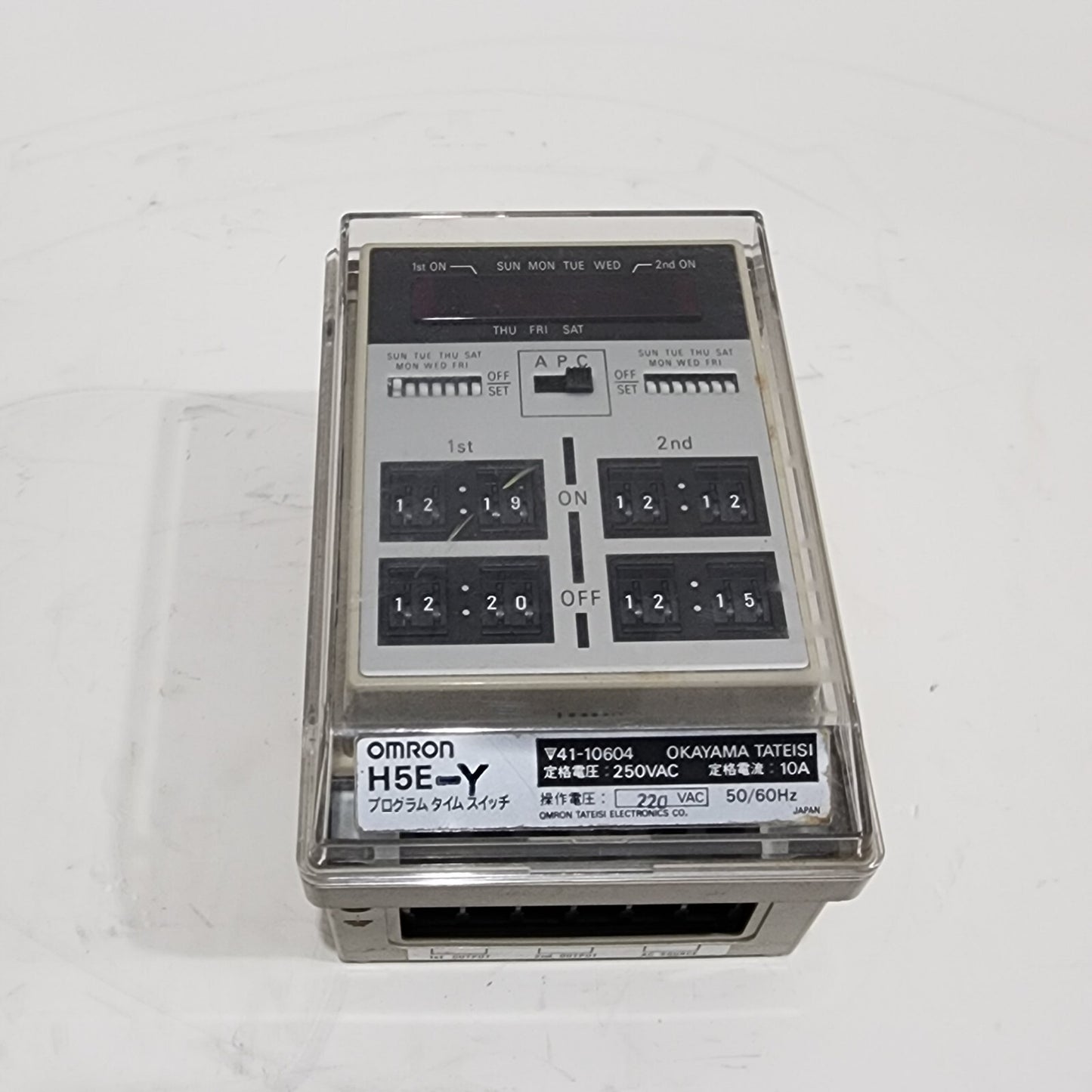OMRON H5E-Y PROGRAMMABLE TIME SWITCH 220V OKAYAMA TATEISI V41-10604