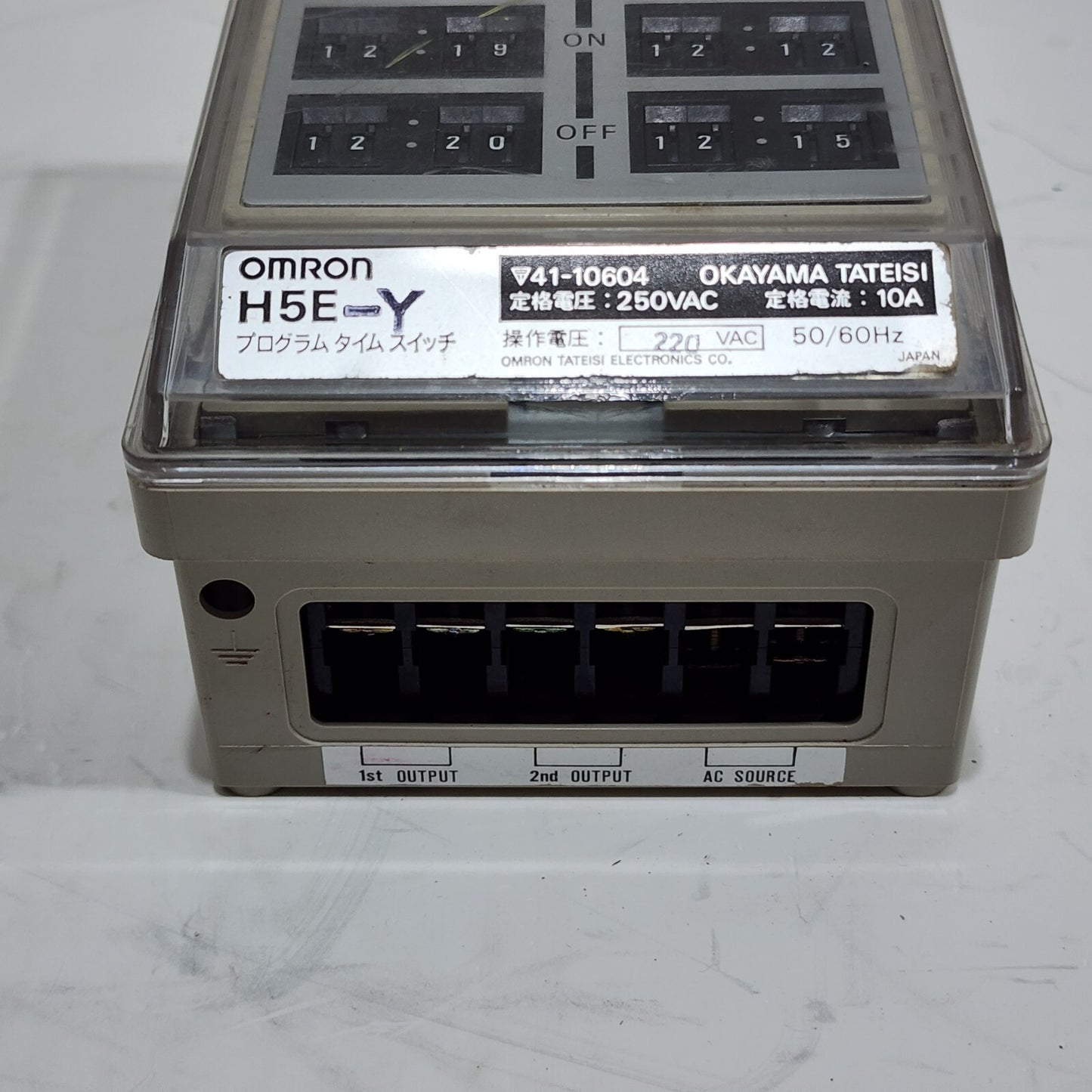 OMRON H5E-Y PROGRAMMABLE TIME SWITCH 220V OKAYAMA TATEISI V41-10604