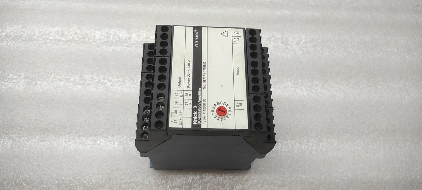 KNICK P42000D3 DC-ISOLATION AMPLIFIER 22-230VAC/DC 68717-1770680