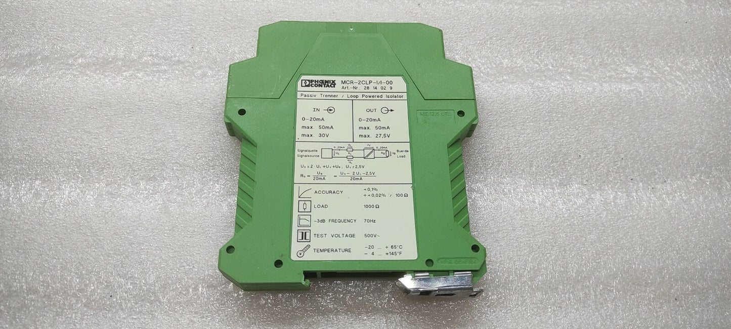 PHOENIX CONTACT MCR-2CLP-I/I-00 ISOLATOR 2814029
