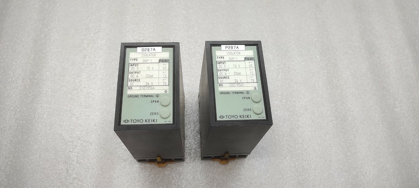 TOYO KEIKI DGP-1 ISOLATOR 24VDC OUTPUT 4-20mA DC