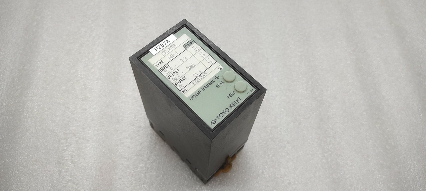 TOYO KEIKI DGP-1 ISOLATOR 24VDC OUTPUT 4-20mA DC