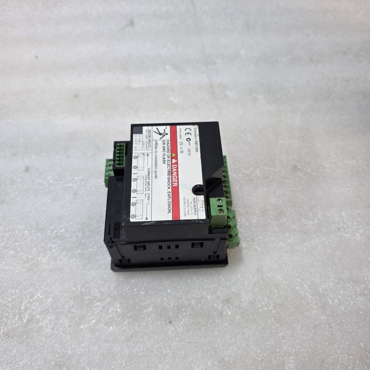 CONZERV EM7280 MULTIFUNCTION ENERGY METER 3 PHASE POWER ANALYZER