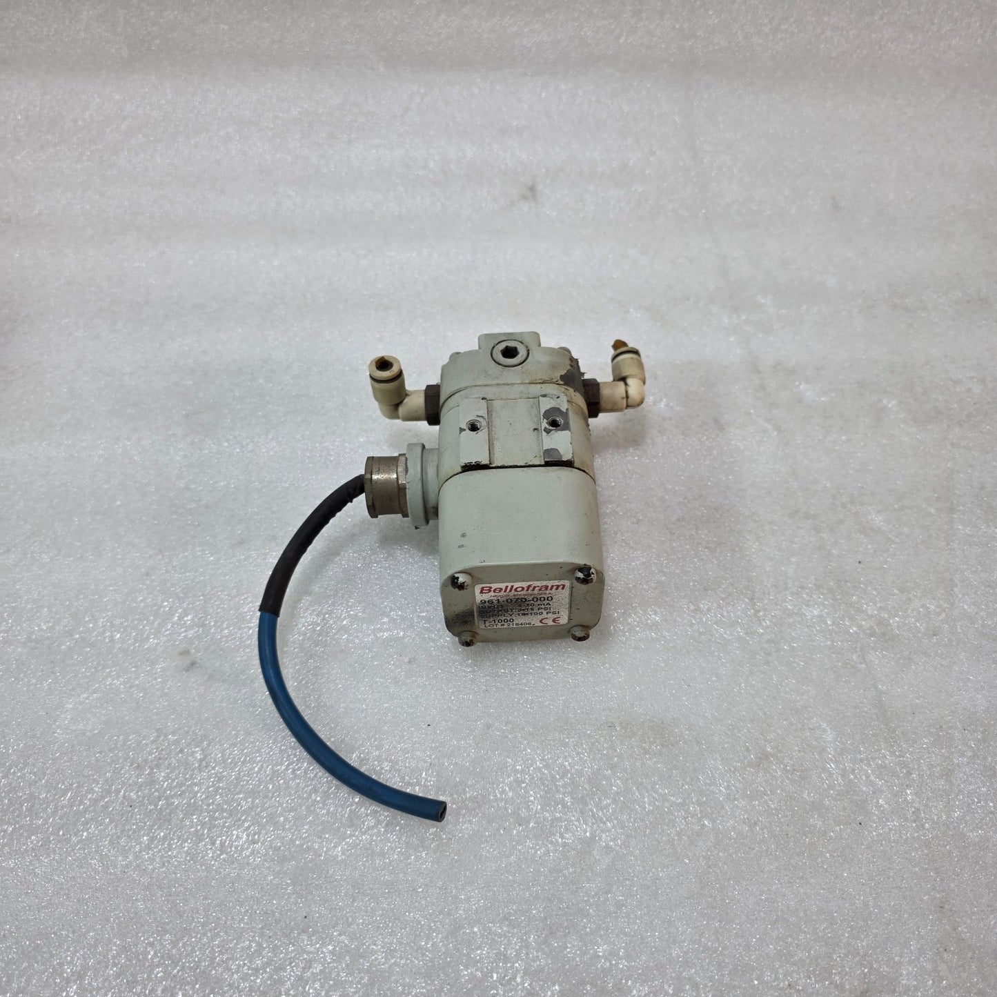 BELLOFRAM T-1000 I/P PRESSURE TRANSDUCER 4–20MA TO 3–15 PSI CONVERTER 961-070-00