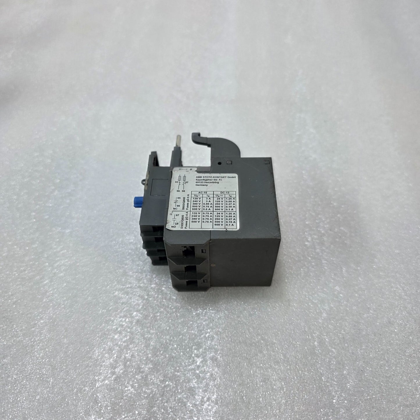 ABB TF42-3.1 THERMAL OVERLOAD RELAY 2.3–3.1A MOTOR PROTECTION IEC 60947 GERMANY