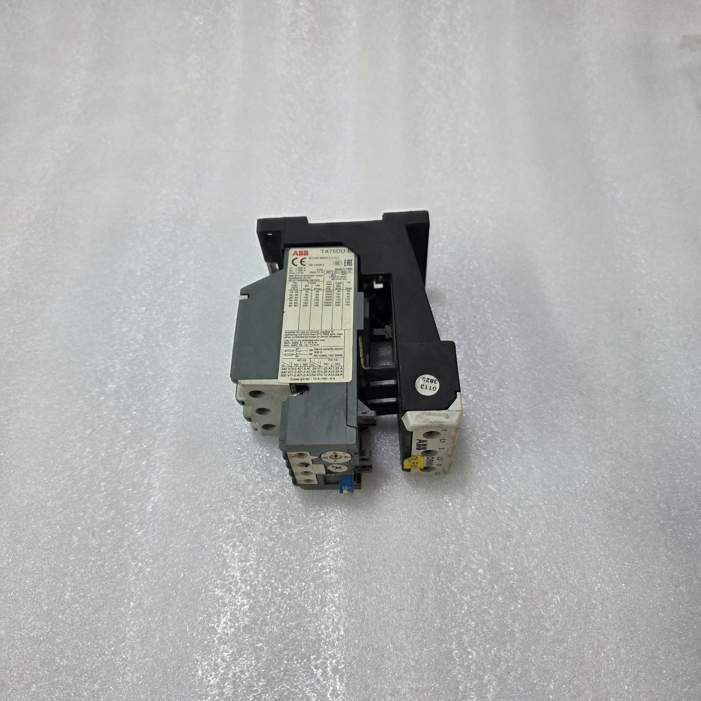 ABB TA75DU-M THERMAL OVERLOAD RELAY 18-80A MOTOR PROTECTION IEC 60947 CLASS 10A