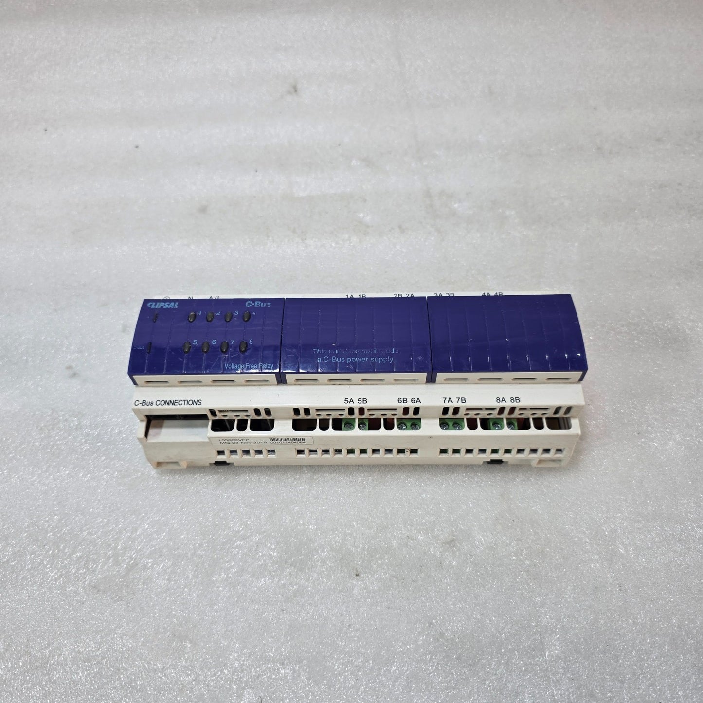 CLIPSAL C-BUS L5508RVF 8 CHANNEL RELAY MODULE 240V 10A LIGHTING CONTROL UNIT