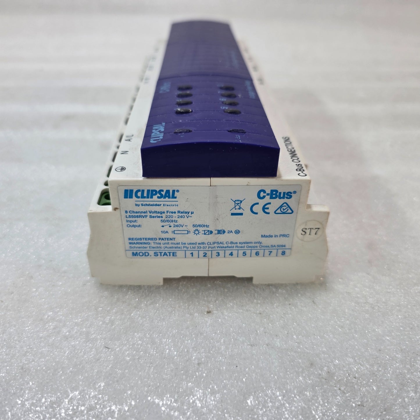 CLIPSAL C-BUS L5508RVF 8 CHANNEL RELAY MODULE 240V 10A LIGHTING CONTROL UNIT