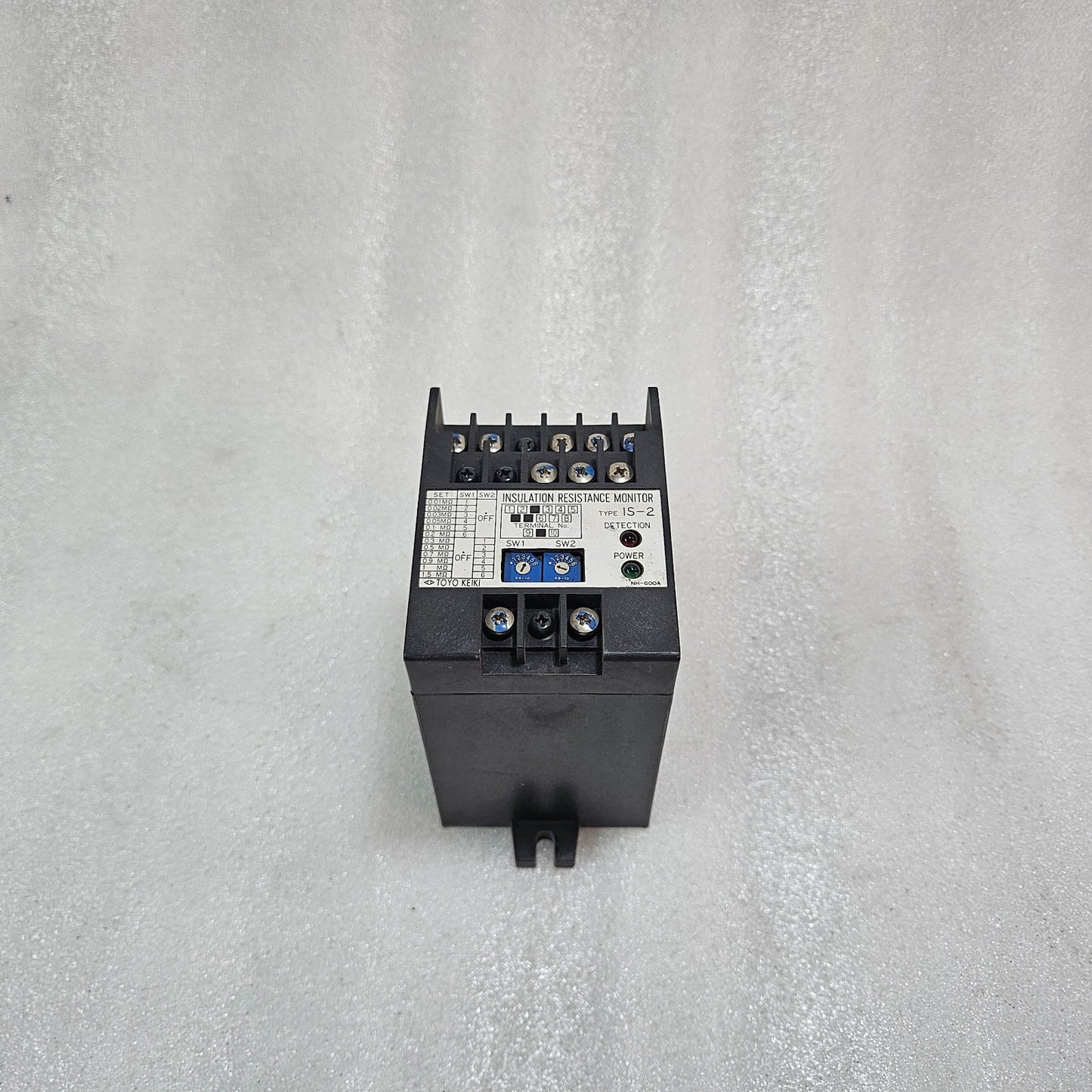 TOYO KEIKI IS-2 INSULATION RESISTANCE MONITOR NH-600A AC100-115V ALARM RELAY IND