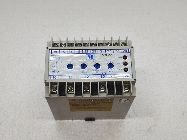 Multitek M200-V33W Voltage Relay 3-Phase 3-Wire Voltage Over Current Trip