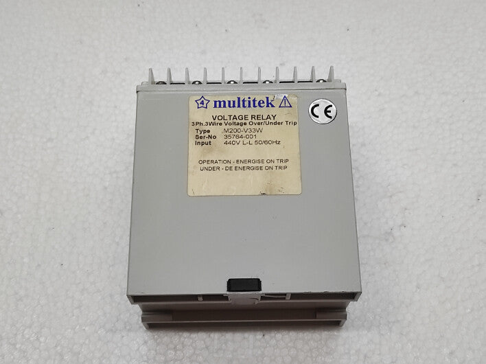 Multitek M200-V33W Voltage Relay 3-Phase 3-Wire Voltage Over Current Trip