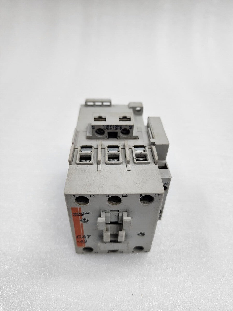 SPRECHER + SCHUH CA7-43-00 MAGNETIC CONTACTOR COIL VOLTAGE 110-120VAC