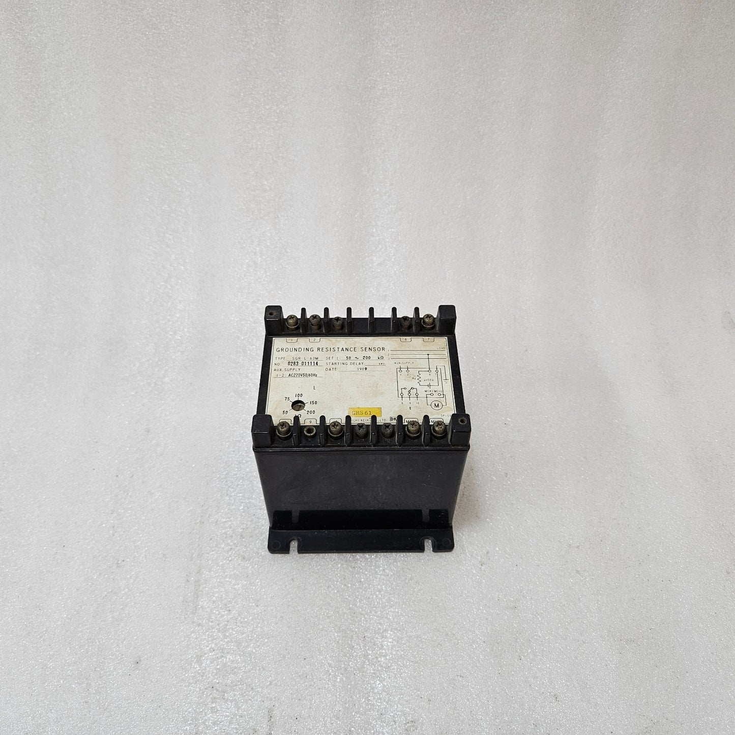 DAICHI KEIKI SGR-L-63M GROUNDING RESISTANCE SENSOR AC220V 50-200KΩ 220V JAPAN
