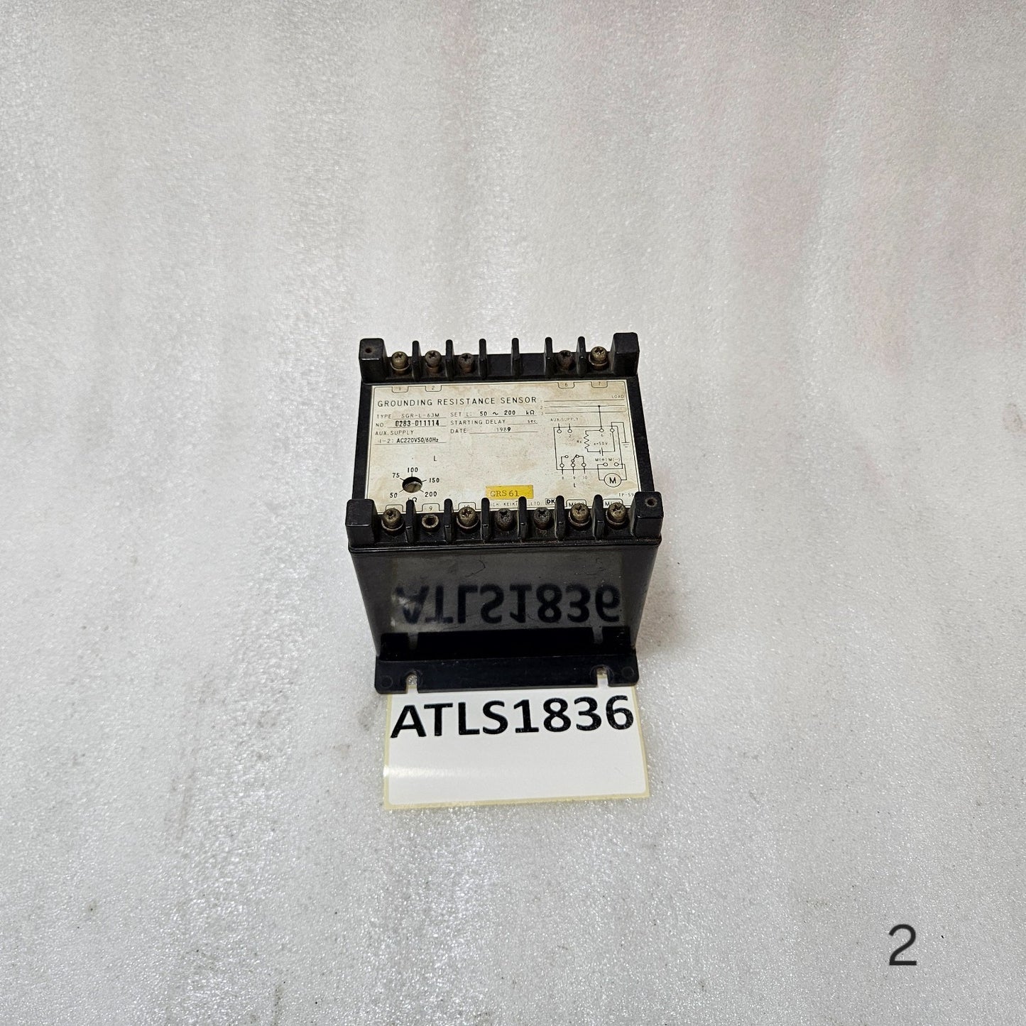 DAICHI KEIKI SGR-L-63M GROUNDING RESISTANCE SENSOR AC220V 50-200KΩ 220V JAPAN