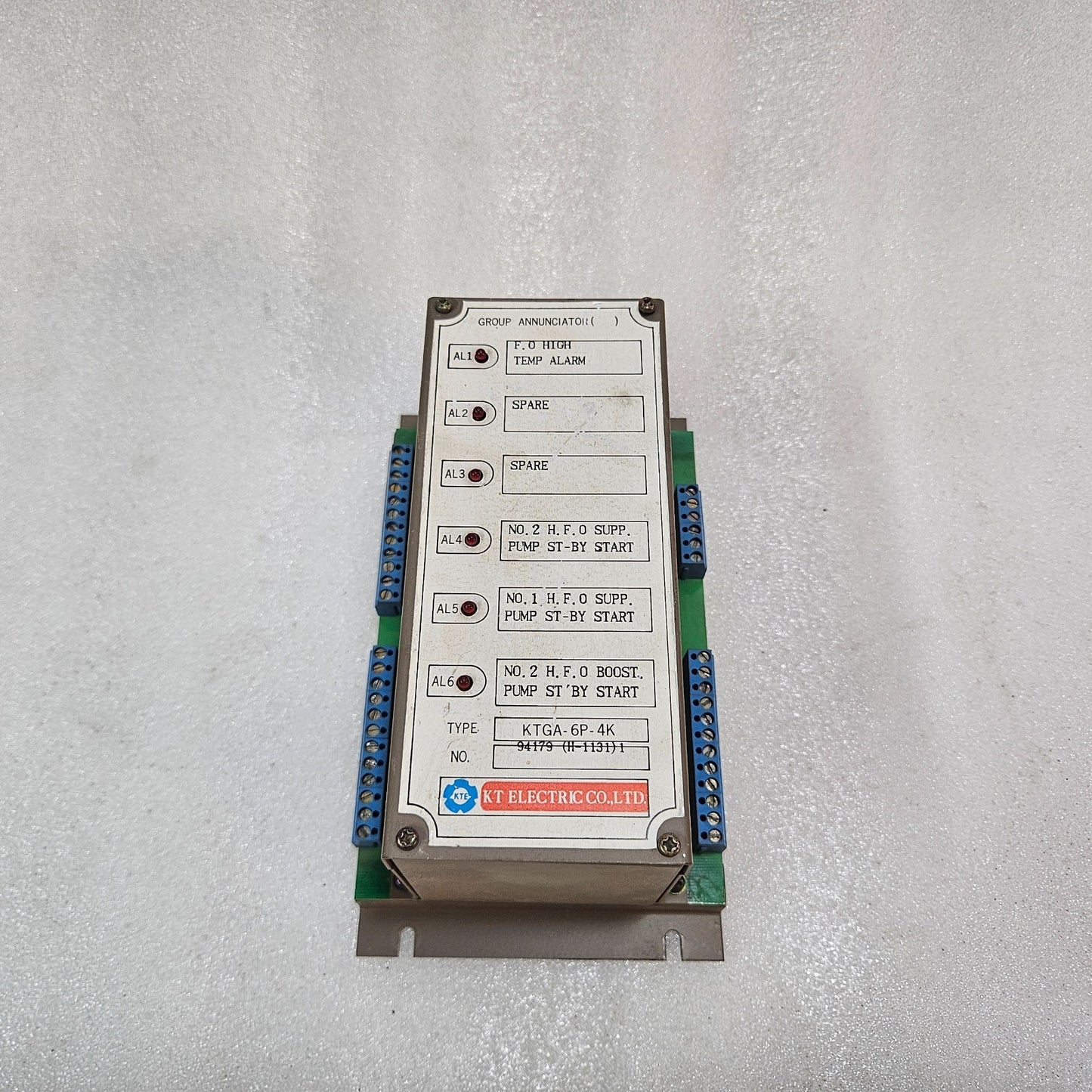 KT ELECTRIC KTGA-6P-4K GROUP ANNUNCIATOR ALARM MODULE – INDUSTRIAL PANEL ALARM U