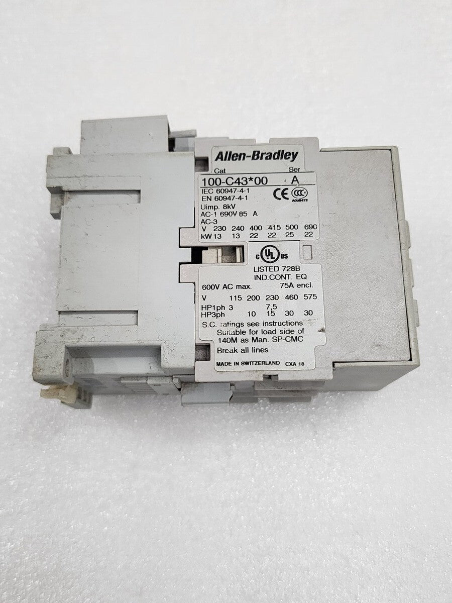 ALLEN BRADLEY CAT 100-C43-00 SER A MAGNETIC CONTACT COIL VOLTAGE 230V