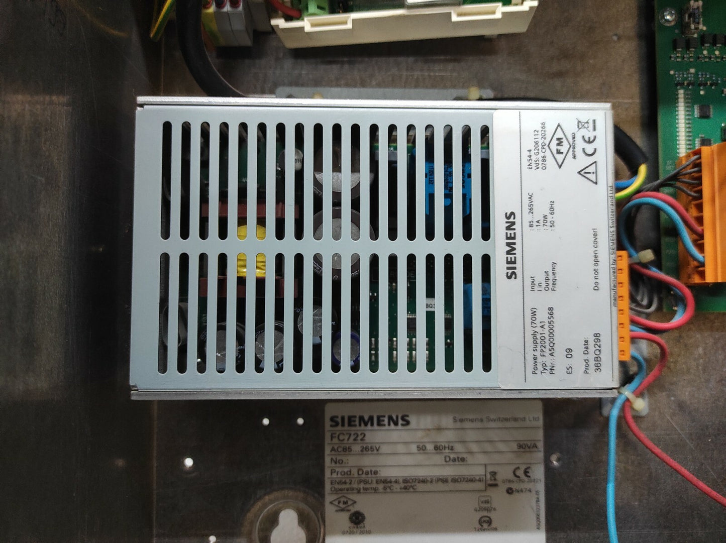 SIEMENS CERBERUS FP2001-A1 ALARM SYSTEM FDCI0221 FC722 654400-C20-A5-20 85-265V