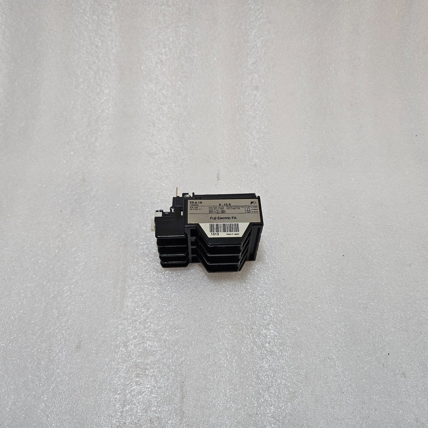 FUJI ELECTRIC TR-5-1N THERMAL OVERLOAD RELAY 9-13A MOTOR PROTECTION RELAY TR20N