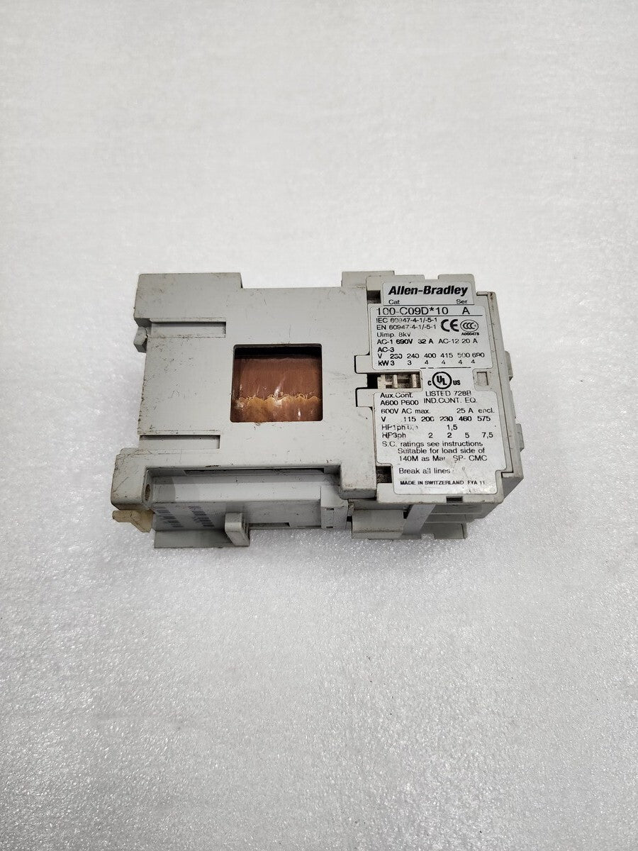 ALLEN BRADLEY CAT 100-C09D-10 MAGNETIC CONTACTOR  COIL VOLTAGE 24VDC