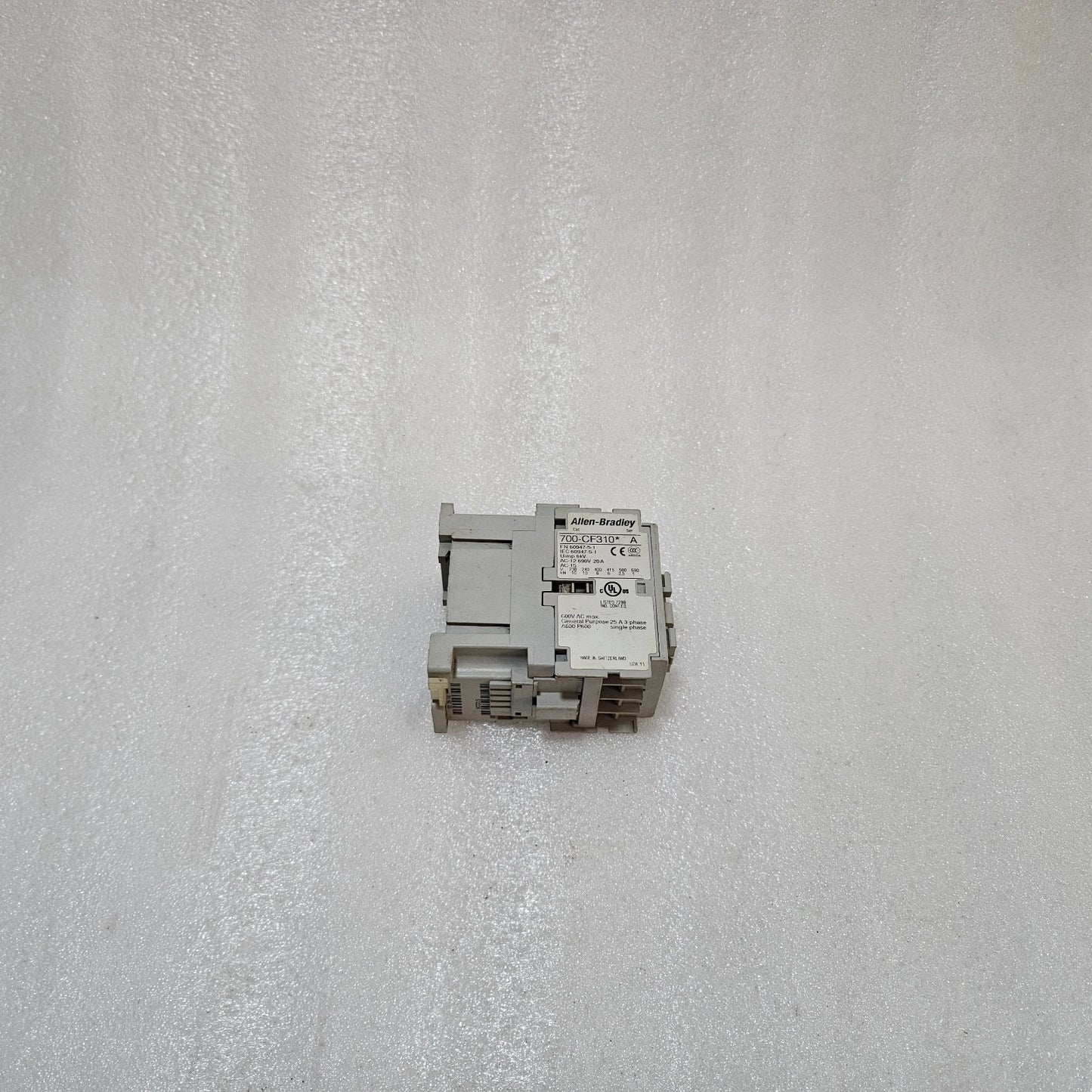 ALLEN-BRADLEY 700-CF310-A CONTACTOR, 3-PHASE 25A 110-120V CONTROL RELAY