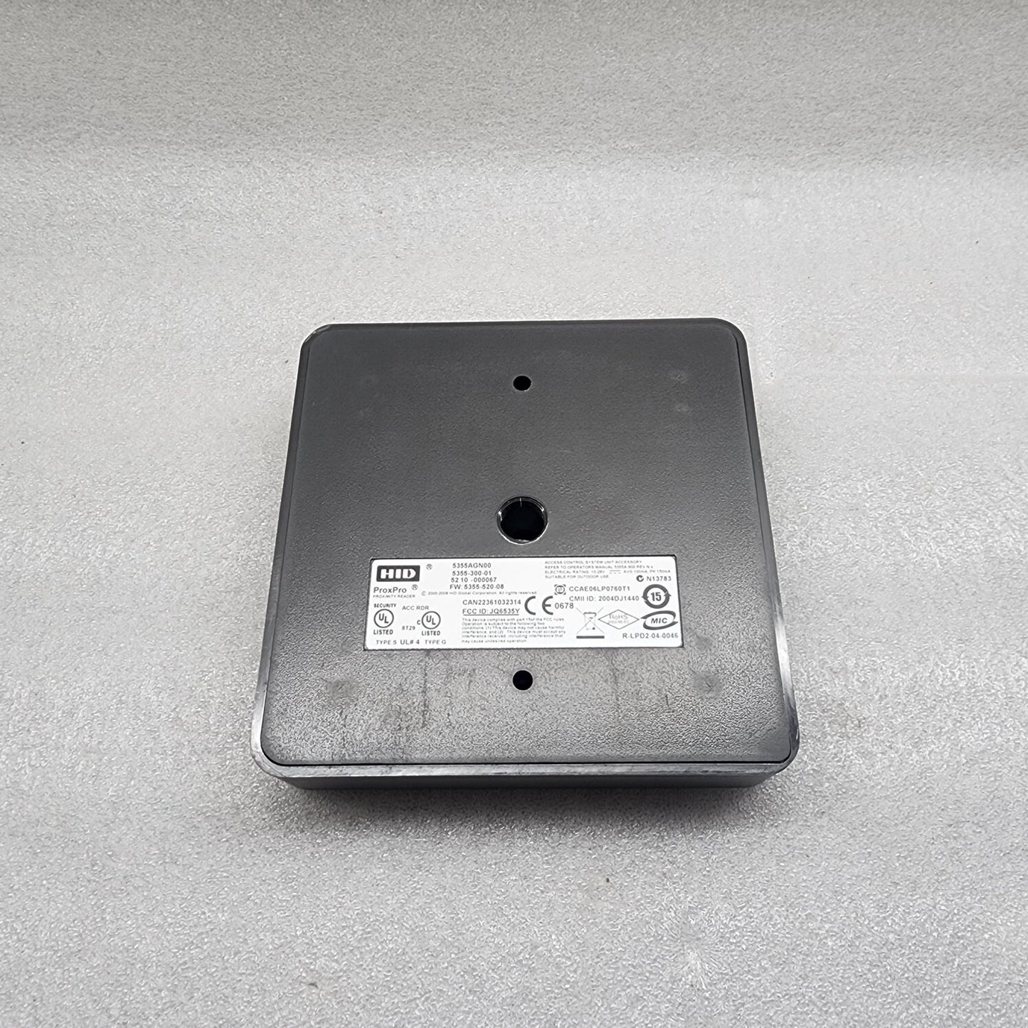 HID PROX 5355AGN00 WALL SWITCH READER 5355-300-01 FW 5355-520-08
