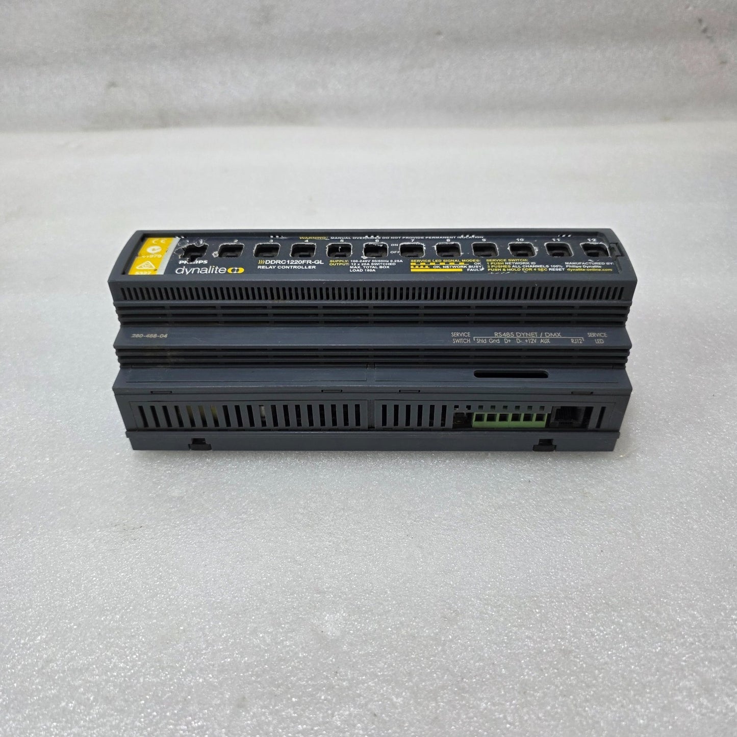 PHILIPS DYNALITE DDRC1220FR-GL RELAY CONTROLLER – 12 CHANNEL LIGHTING CONTROL