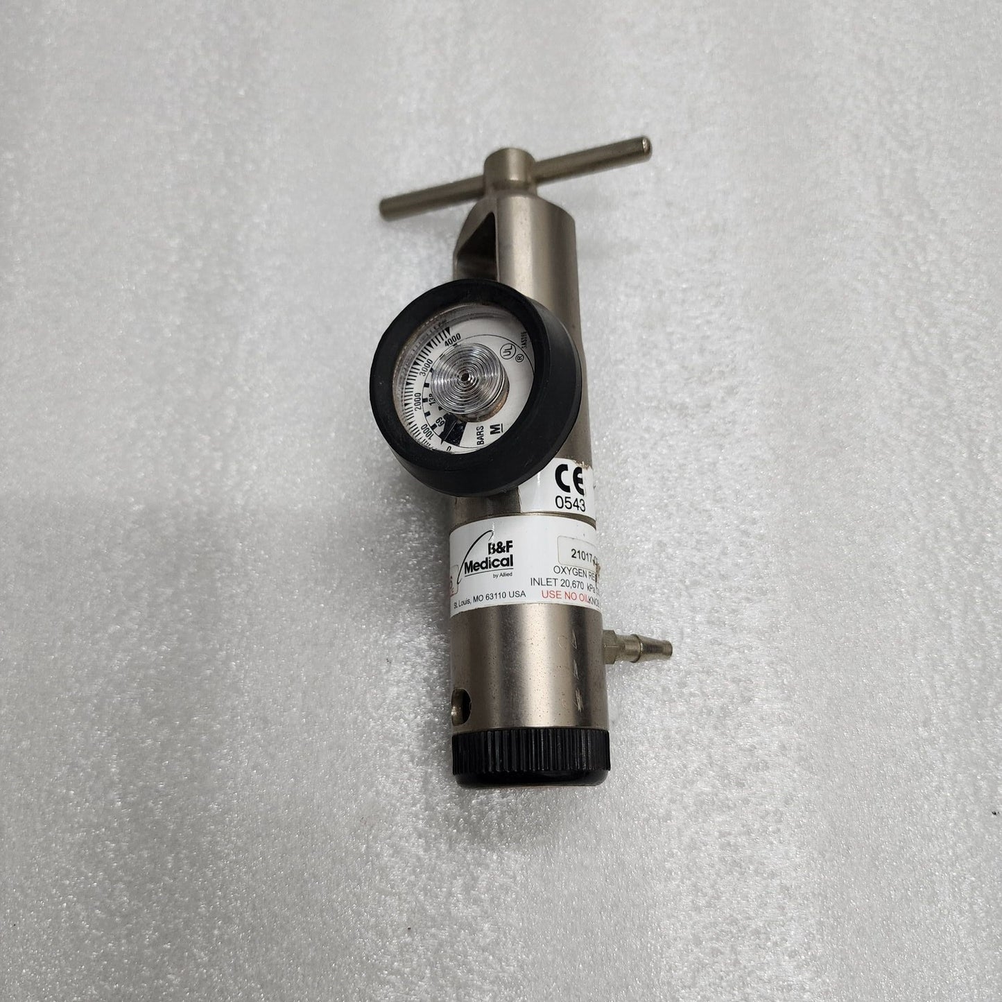 B&F 21017 CE OXYGEN REGULATOR