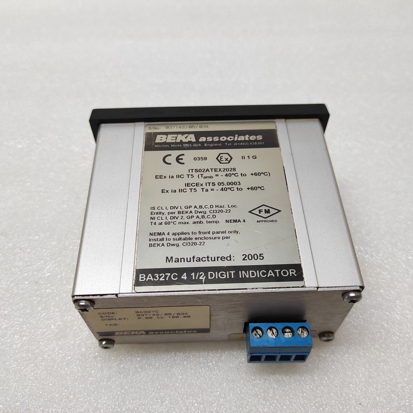 BEKA BA327C 4 1/2 DIGITAL INDICATOR