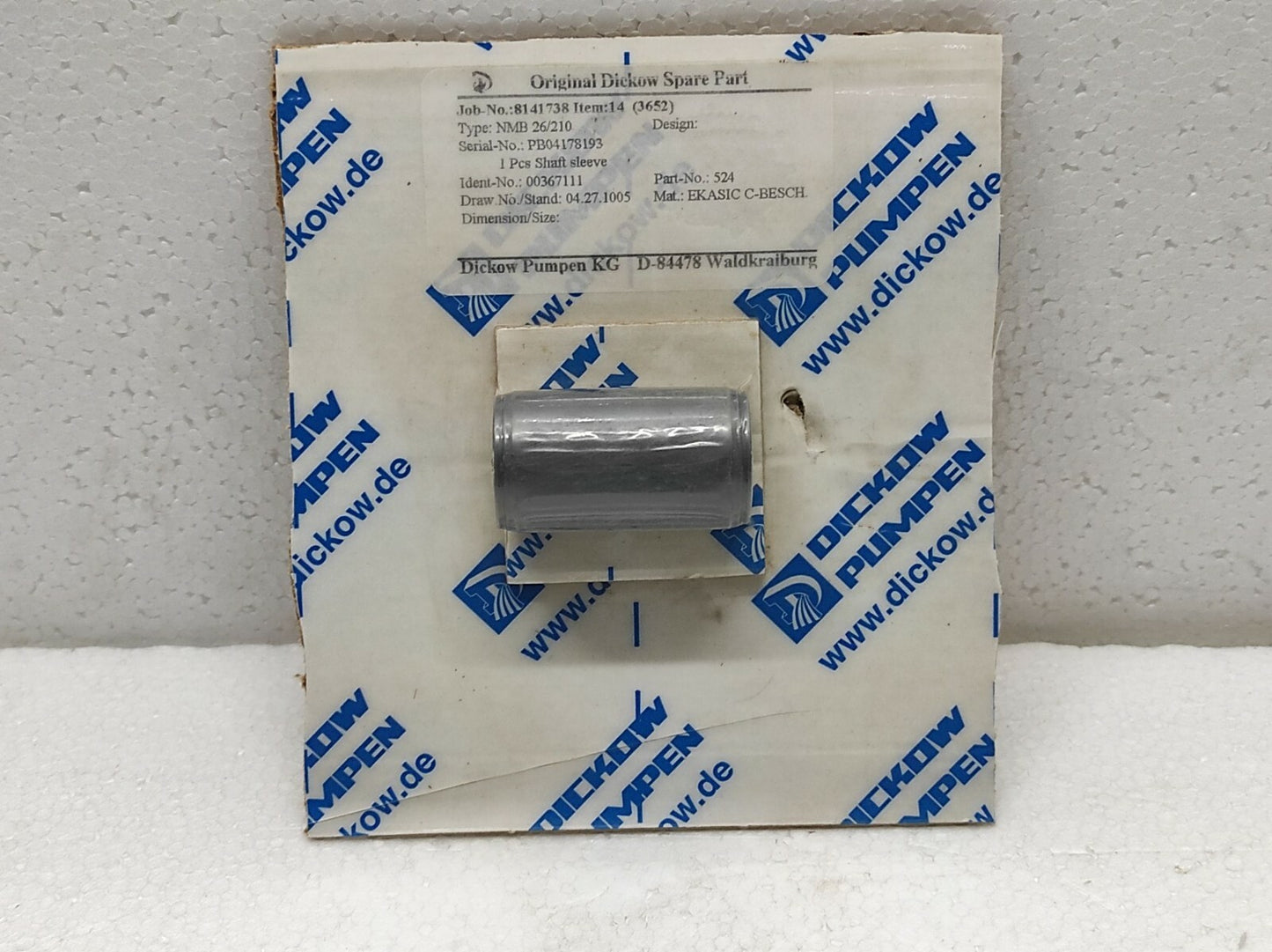 Dickow Pumpen NMB 26/210 Shaft Sleeve 00367111 524