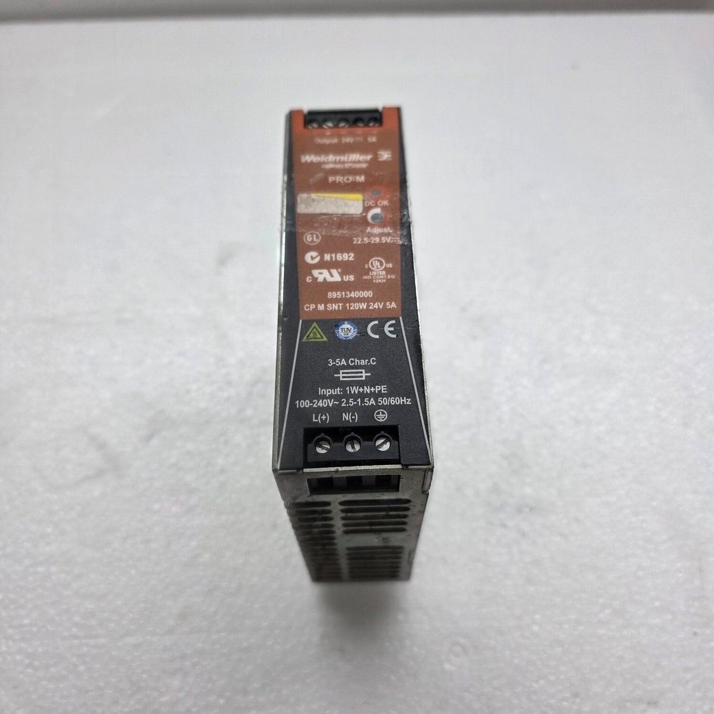 WEIDMULLER CP M SNT 120W 24V 5A POWER SUPPLY 8951340000 24VDC 5A