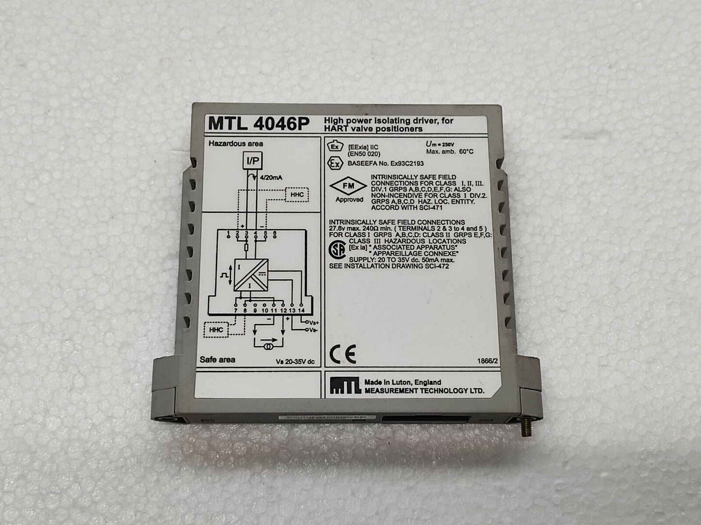 Measurement Technology MTL 4046P High Power Isolating Driver
