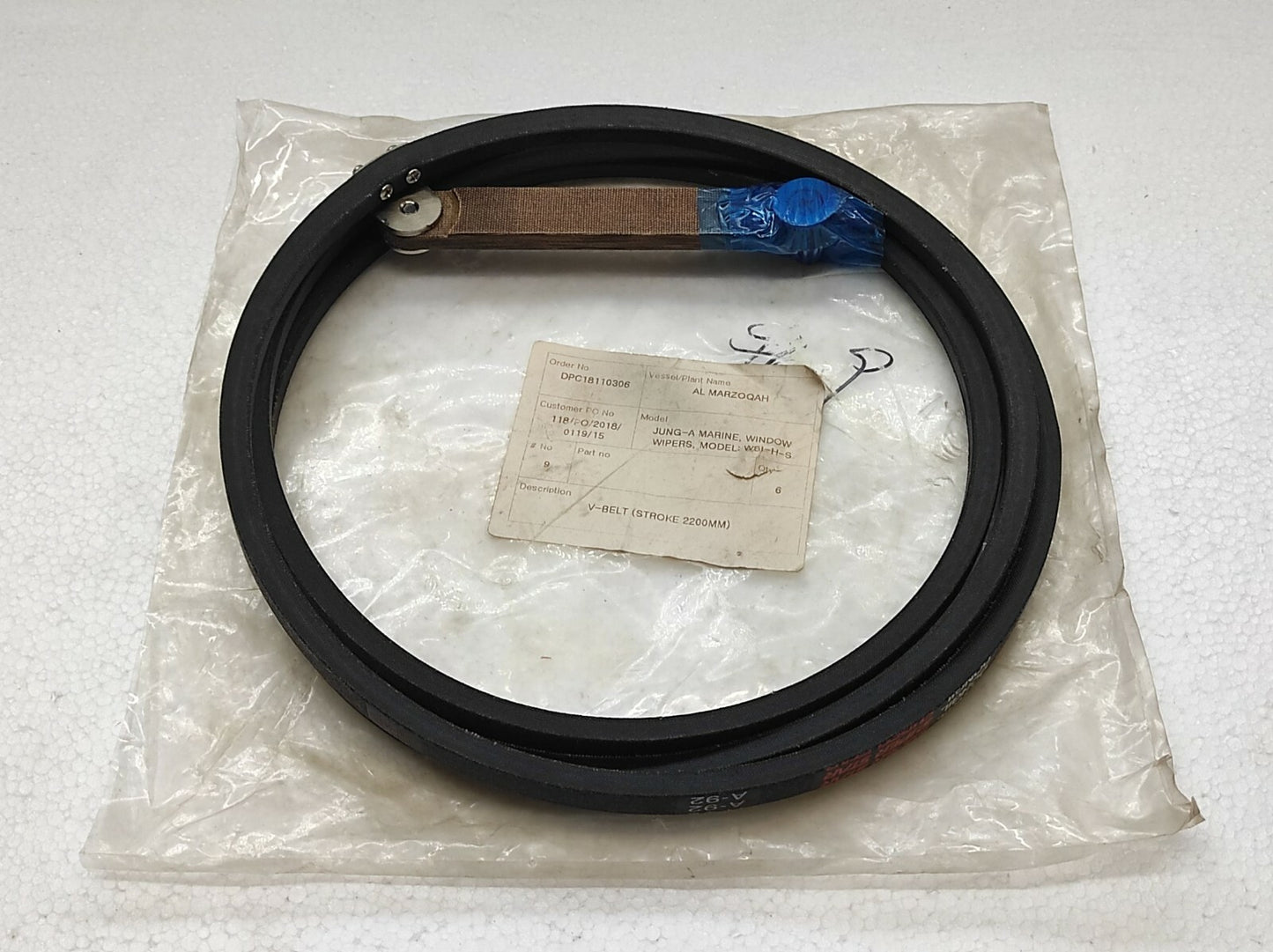 Jung-A Marine WSI-H-S Windows Wipers V-Belt Stroke 2200MM