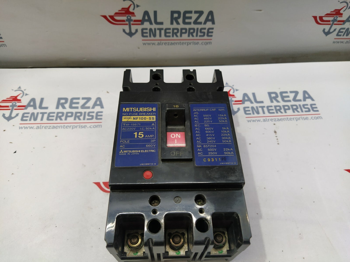 Mitsubishi NF100-SS No-Fuse Breaker 15A 3P 660V NF100SS