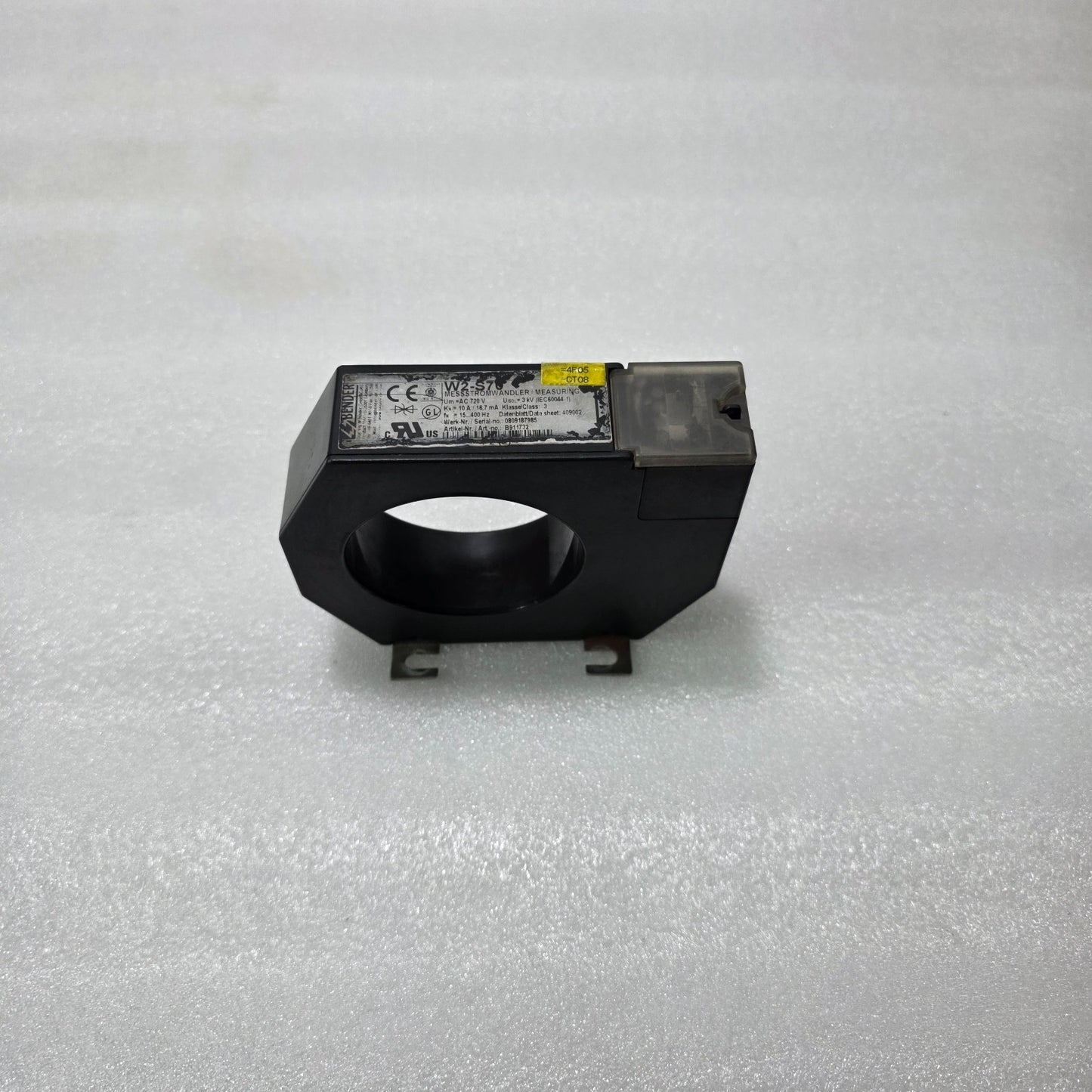 ZB ENDER W2-S70 MEASURING CURRENT TRANSFORMER B911732 | 10A / 16.7MA | CLASS 3