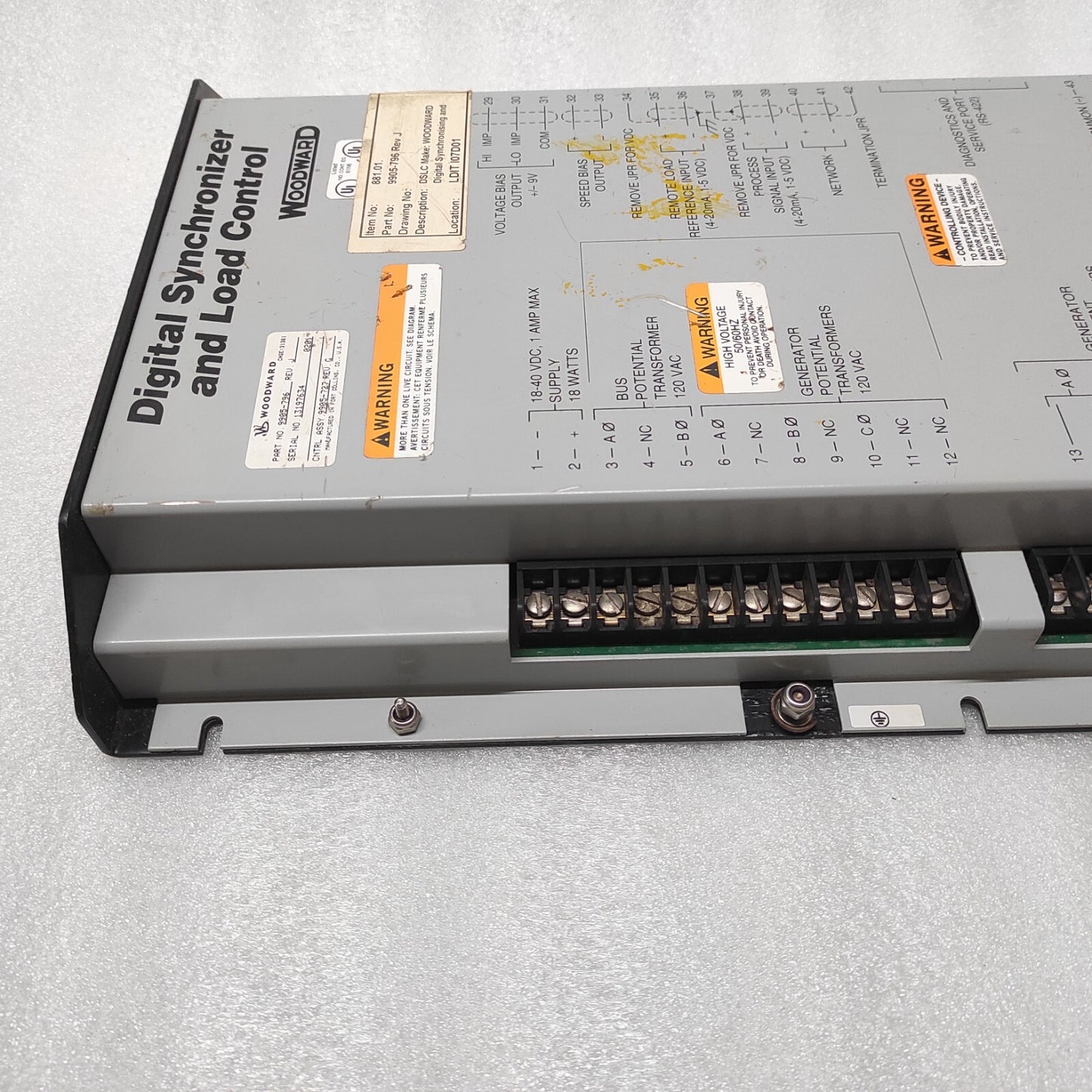 WOODWARD 9905-796 DIGITAL SYNCHRONIZER AND LOAD CONTROL