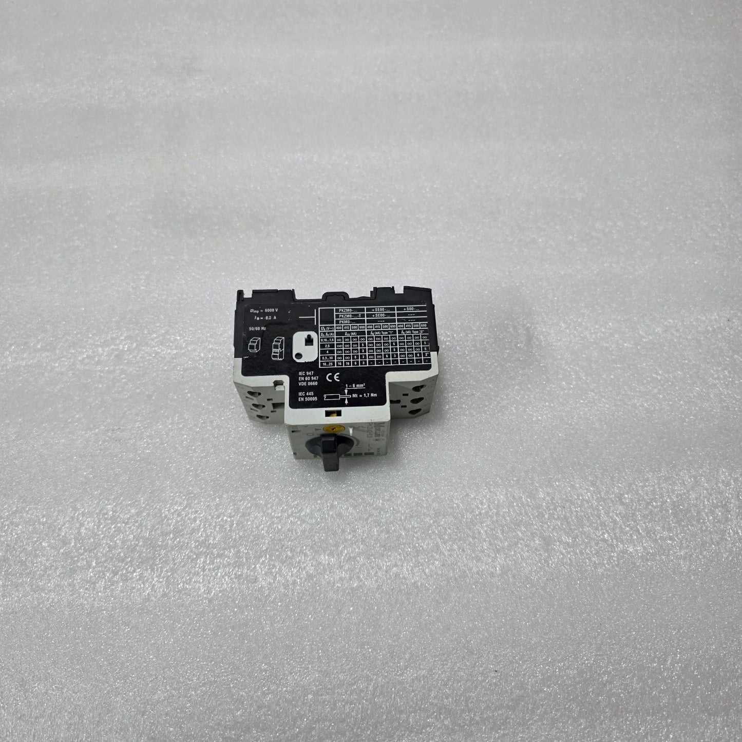 MOELLER PKZM0-6.3 MOTOR PROTECTION CIRCUIT BREAKER 4–6.3A MANUAL MOTOR STARTER