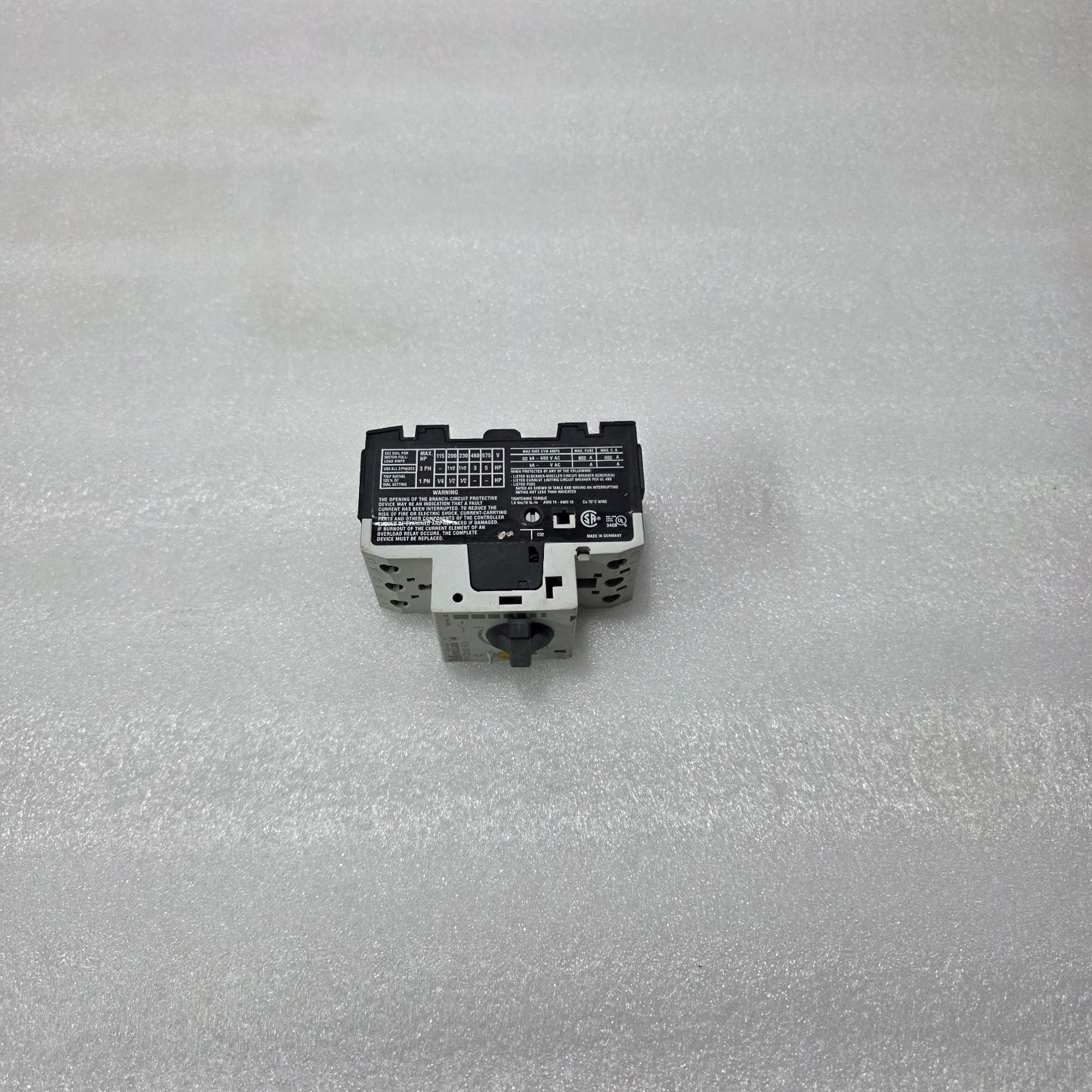 MOELLER PKZM0-6.3 MOTOR PROTECTION CIRCUIT BREAKER 4–6.3A MANUAL MOTOR STARTER