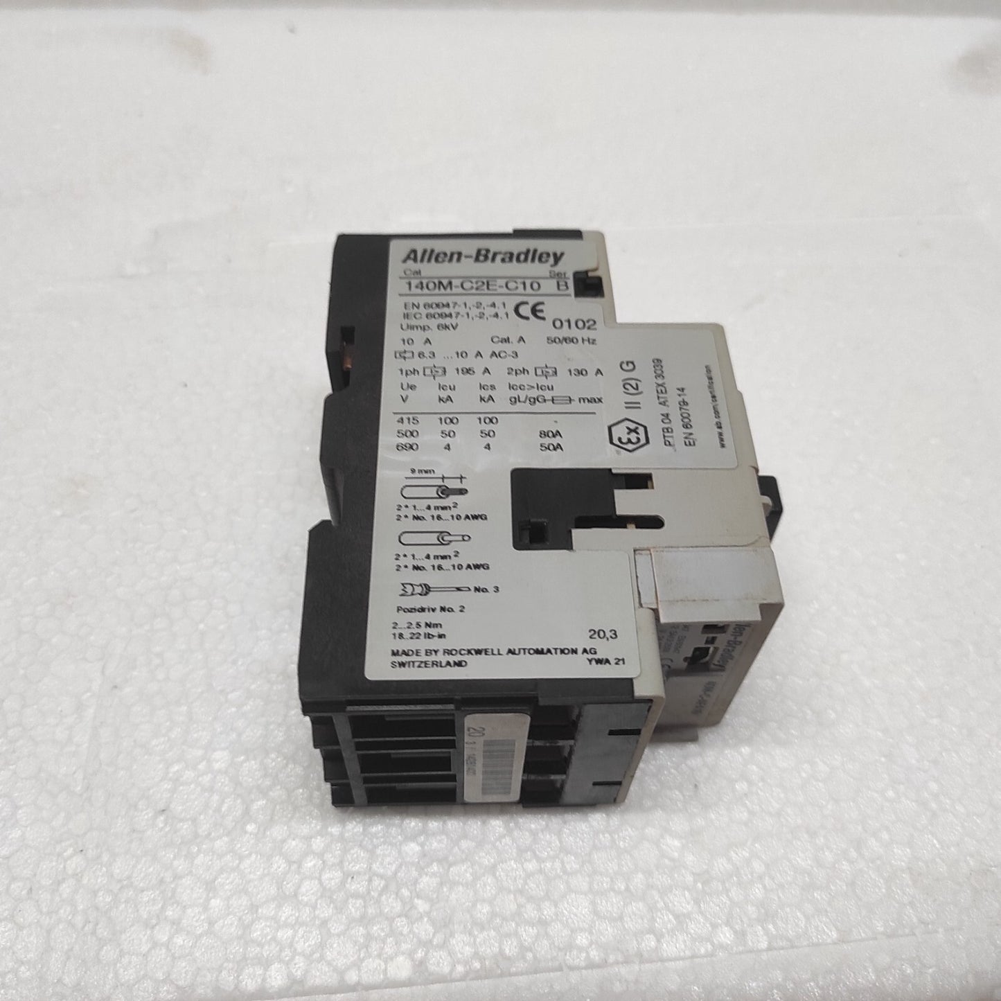 ALLEN BRADLEY CAT 140M-C2E-C10 CIRCUIT BREAKER MOTOR PROTECTION