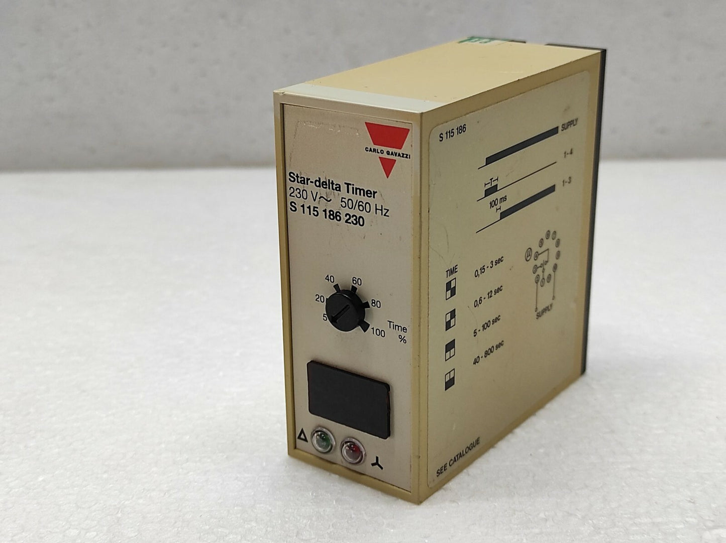 Carlo Gavazzi S 115 186 230 Star Delta Timer 230V AC S115186230 5-100