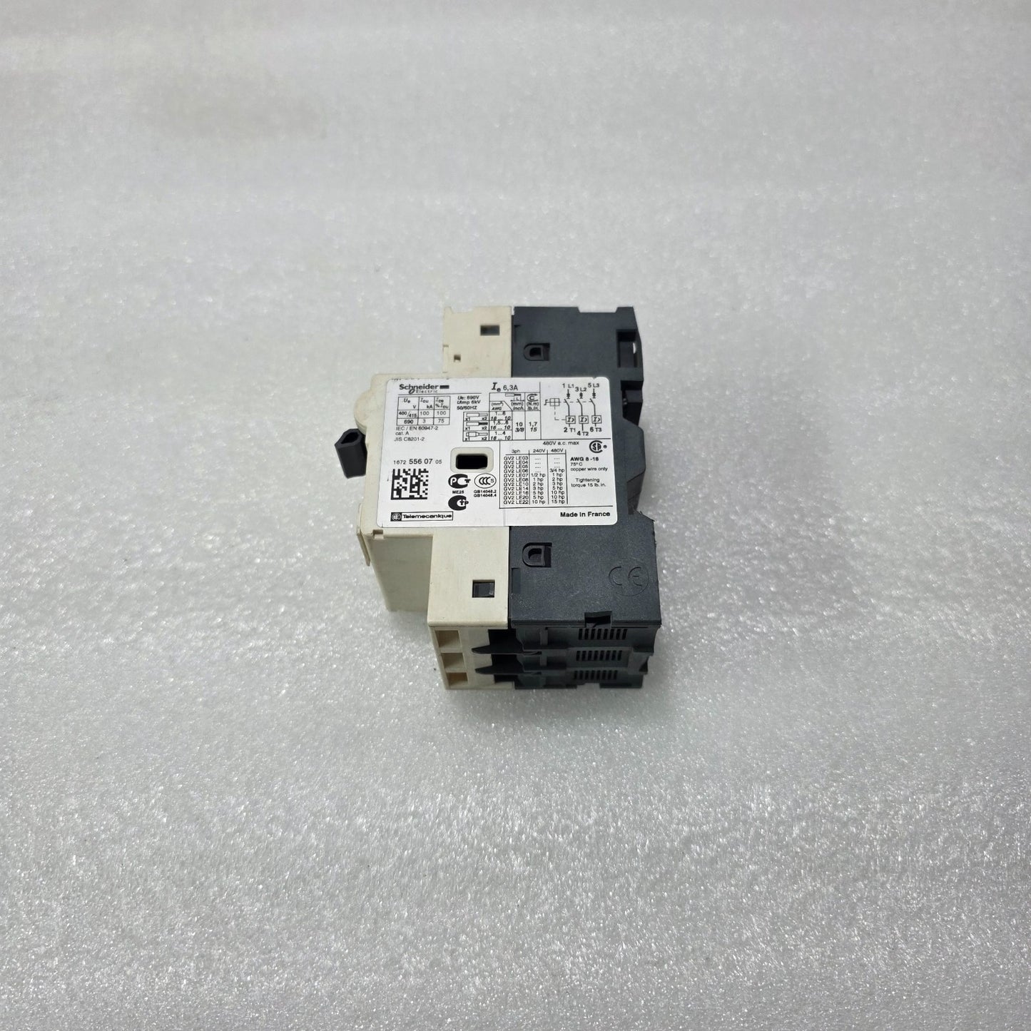 S ELECTRIC GV2-LE10 MOTOR PROTECTION CIRCUIT BREAKER 6.3A MPCB TESYS GV2 MANUAL