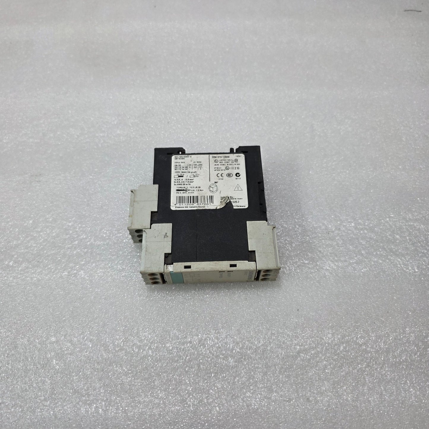SIEMENS 3RN1010-1CB00 THERMISTOR MOTOR PROTECTION RELAY ATEX IEC/EN 60947-8 24–2