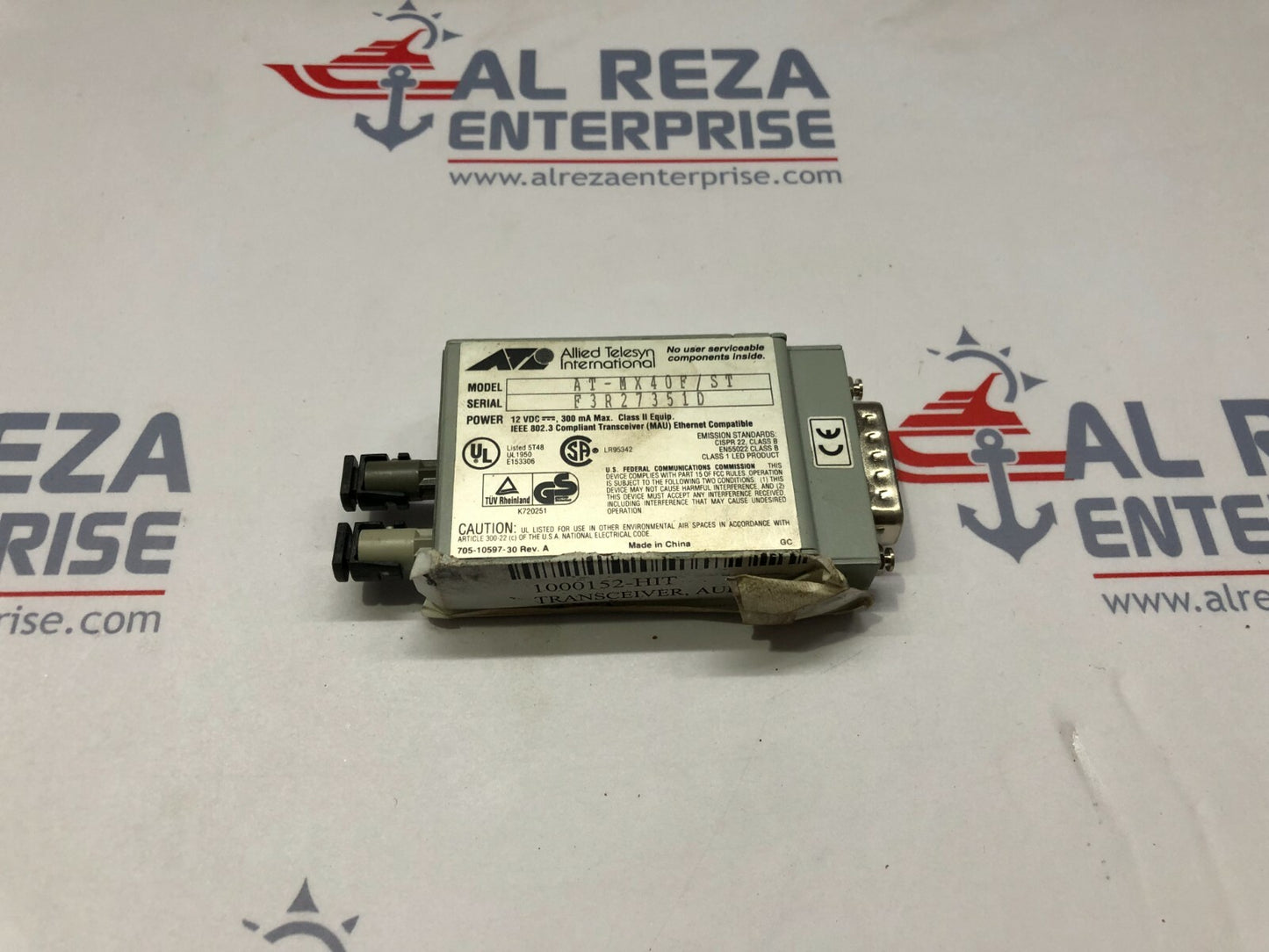 CENTRECOM MX40F/ST FIBER OPTIC TRANSCEIVER AT-MX40F-ST 12VDC