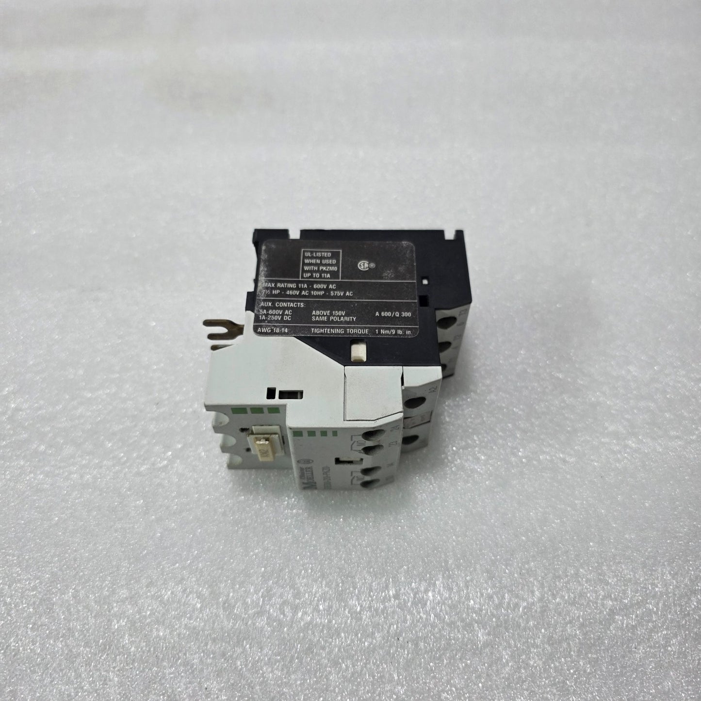 KLÖCKNER MOELLER SE00-20-PKZ0 AUXILIARY CONTACT BLOCK 2NO 24V AC FOR PKZM0 MOTOR