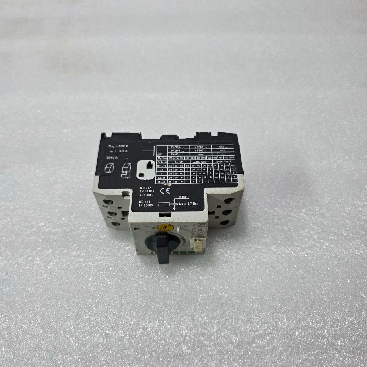 KLÖCKNER MOELLER PKZM0-4 MOTOR PROTECTION CIRCUIT BREAKER 2.5–4A MANUAL MOTOR