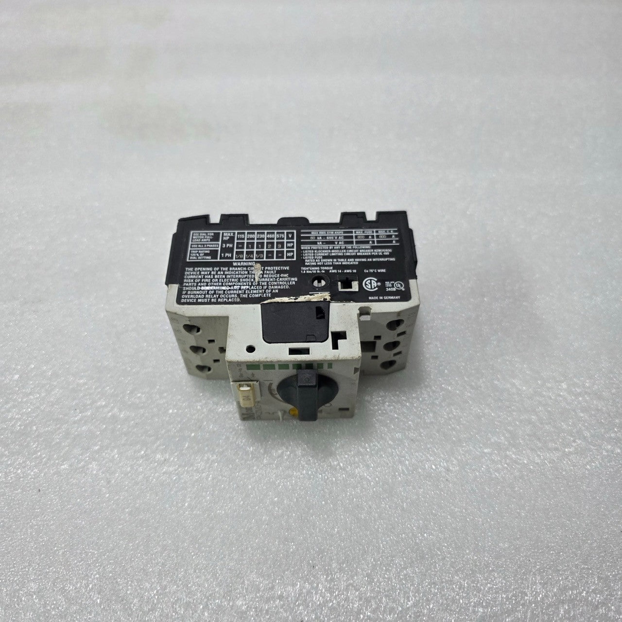 KLÖCKNER MOELLER PKZM0-4 MOTOR PROTECTION CIRCUIT BREAKER 2.5–4A MANUAL MOTOR