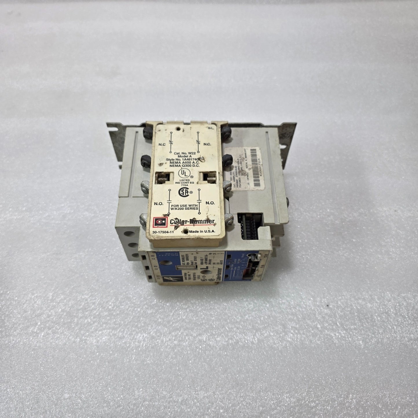 CUTLER HAMMER W200MLCFC MOTOR STARTER | NEMA SIZE 1 | 120V COIL | 0.5–3.8 FLA |
