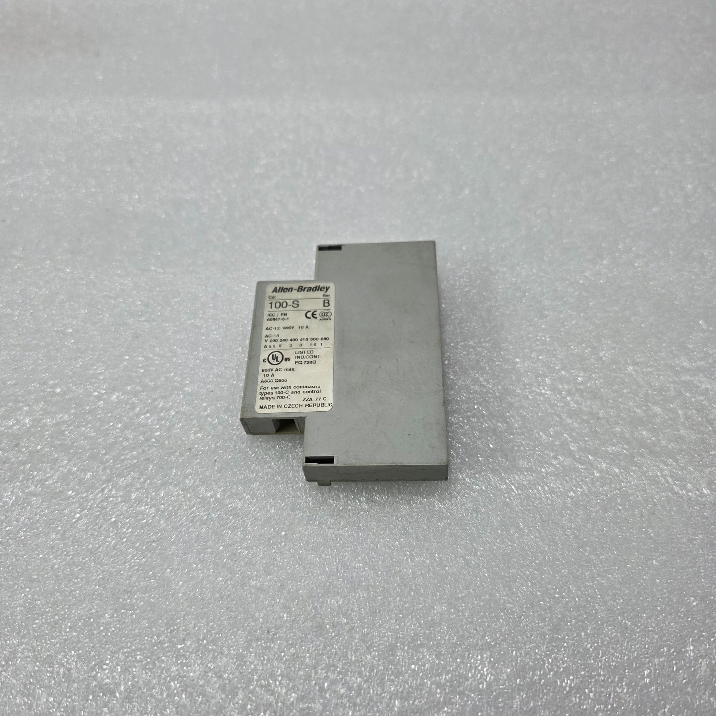 ALLEN BRADLEY 100-S AUXILIARY CONTACT BLOCK 10A – SER B