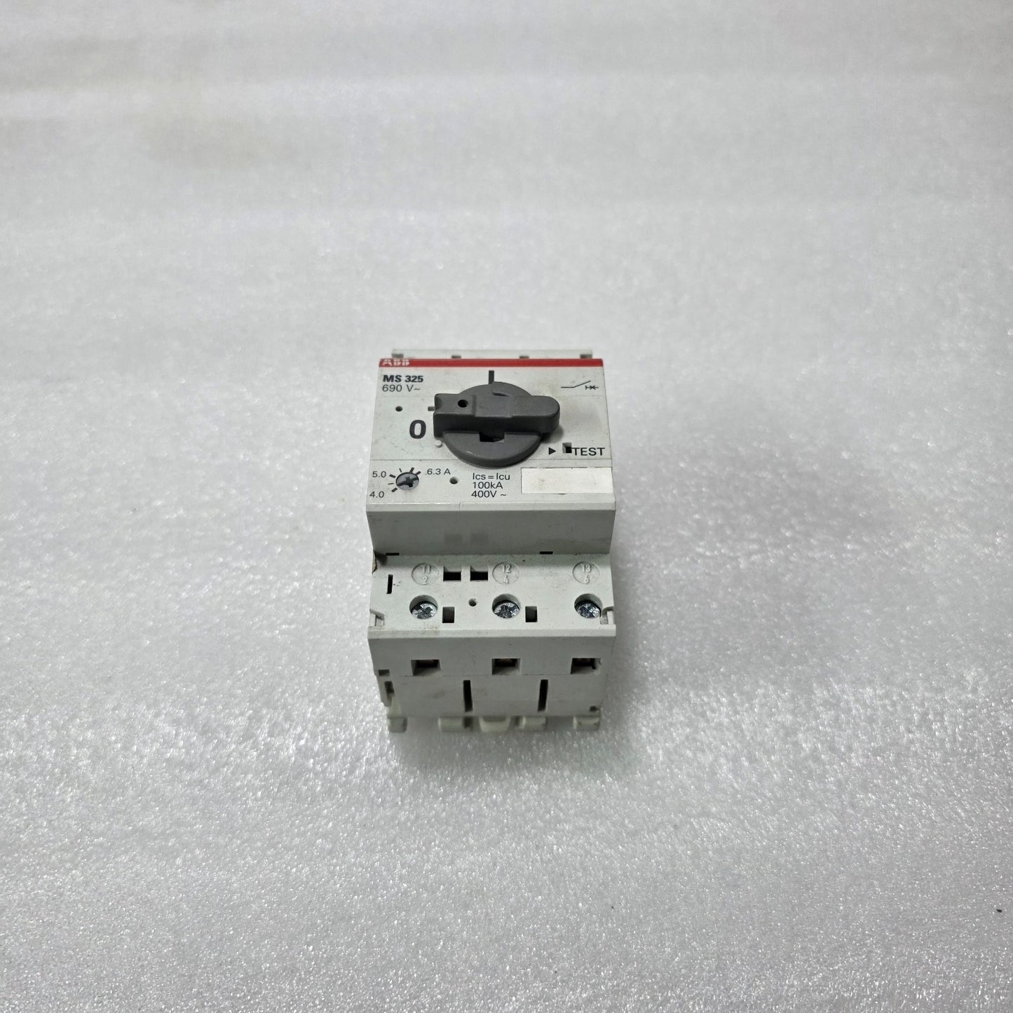ABB MS325 MOTOR PROTECTION CIRCUIT BREAKER 4–6.3A MPCB 690V 100KA MANUAL MOTOR S