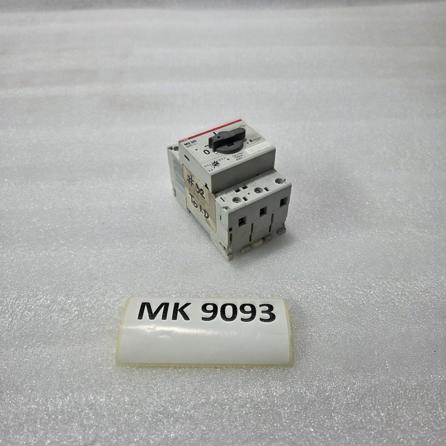 ABB MS325 MOTOR PROTECTION CIRCUIT BREAKER 4–6.3A MPCB 690V 100KA MANUAL MOTOR S
